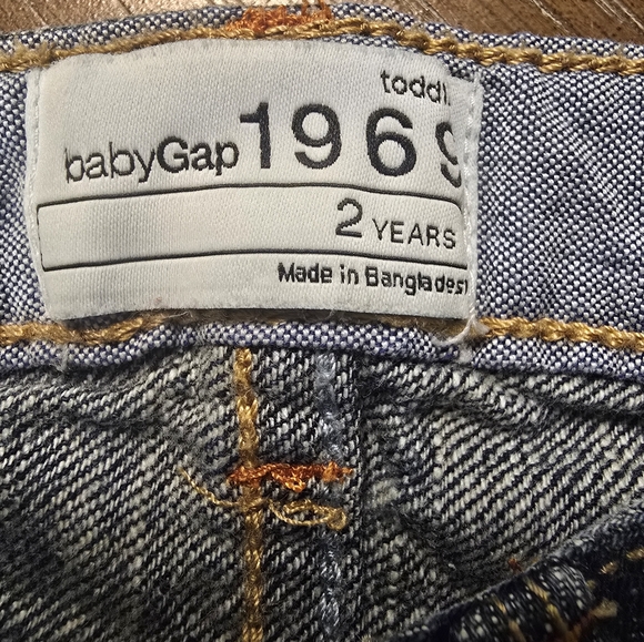 GAP Baby GAP toddler girls denim jeans (2) pairs with adiustable waist Size 2t - Picture 3 of 11
